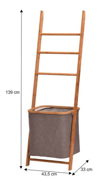 Regál Valen (bambus + šedá)