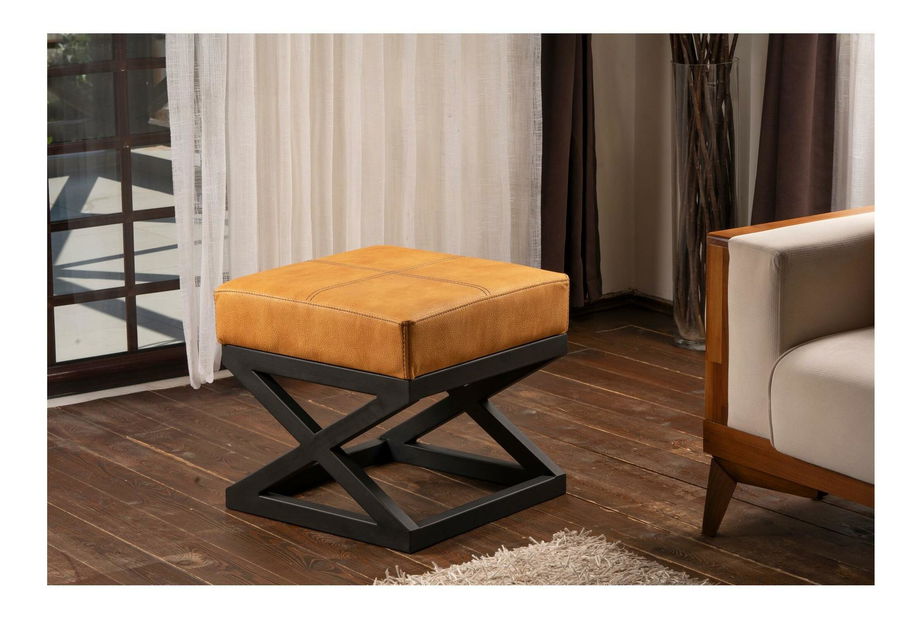 Taburetka Kotonello 2 (hořčičná + černá)