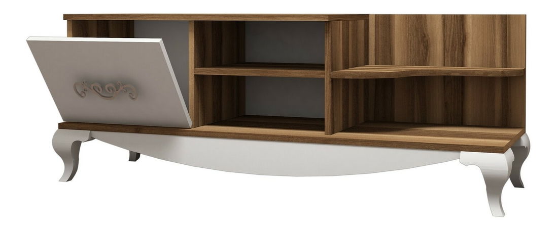 TV stolek/skříňka Soul (Ořech + Bílá)