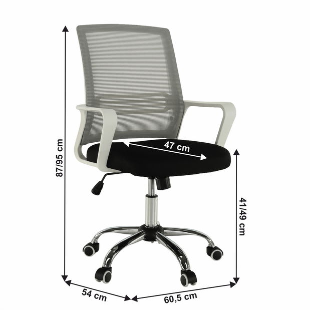 Kancelářská židle Aphin (šedá + černá)