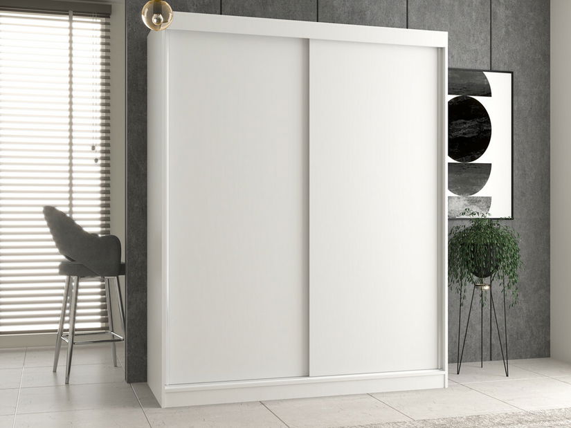 Šatní skříň s posuvnými dveřmi Igatossa 160 A (bílá)