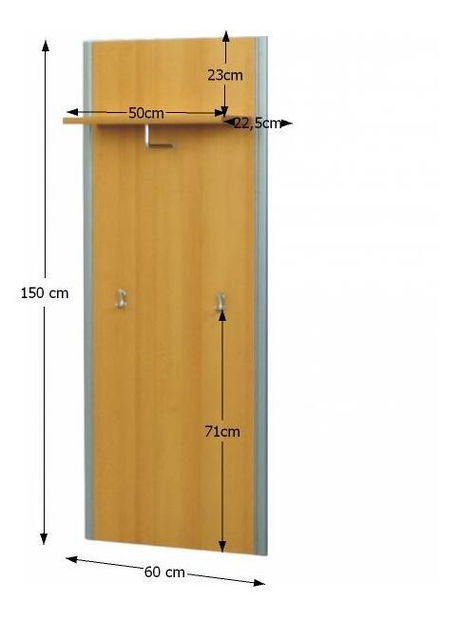 Věšákový panel Lana 03