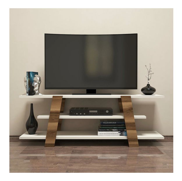 TV stolek Bopubi 2 (ořech + krémová)