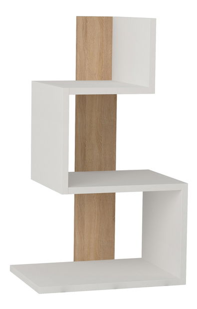 Příruční stolek Rose (Bílá + Dub)