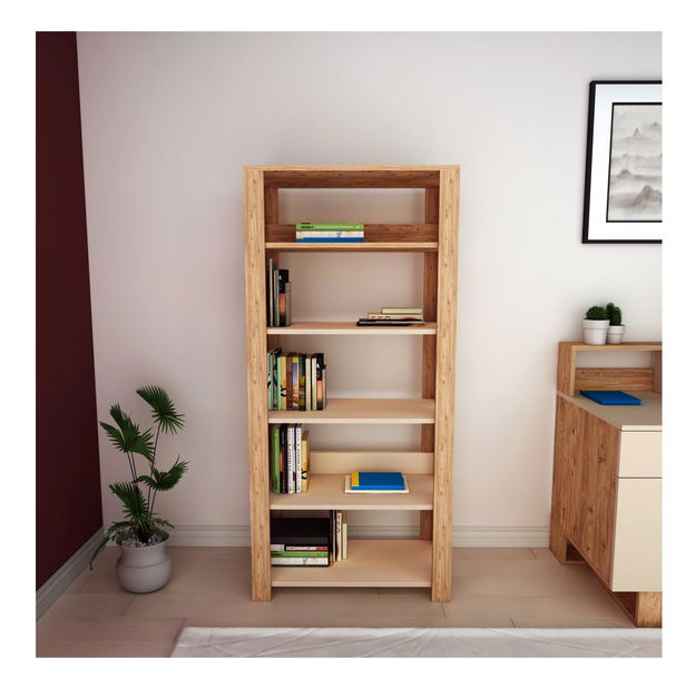 Regál Mekali 1 (borovice atlantická + béžová)