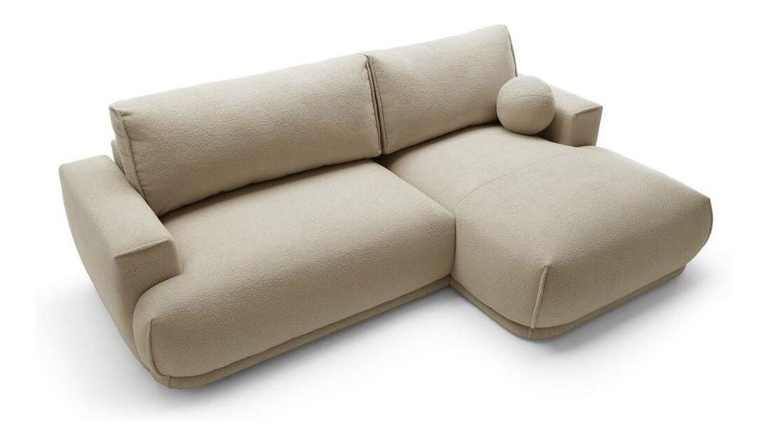 Rohová sedací souprava Dita mini (P) (světlobéžová + černá)