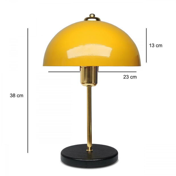 Stolní lampa Autero 3 (žlutá + černá)