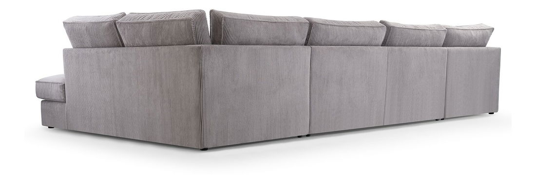 Rohová sedací souprava U Cabrio (šedá) (L)