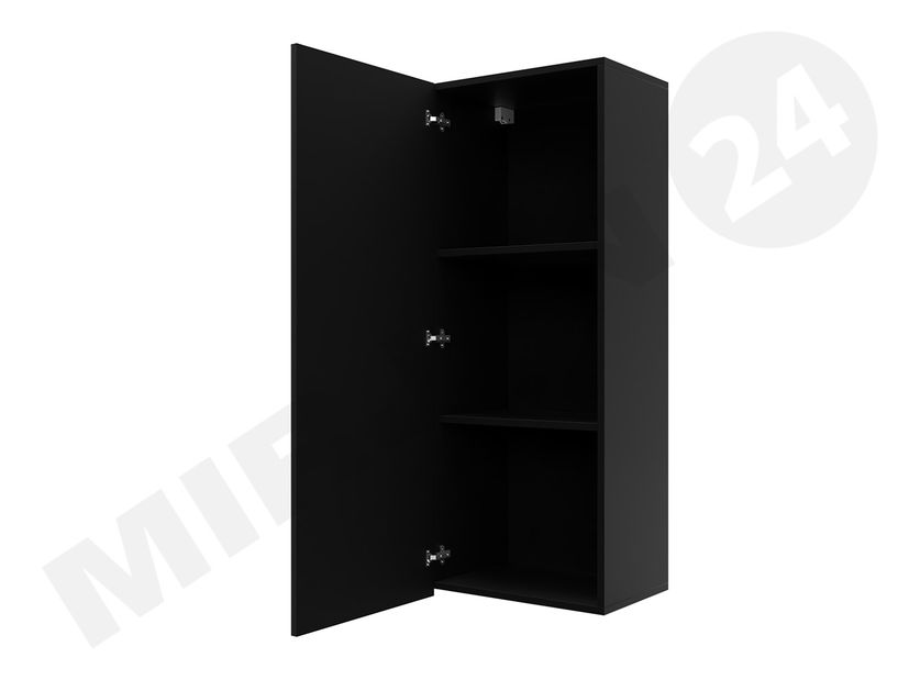 Obývací stěna Brolani XIII (černá + černý lesk + bílá + bílý lesk)