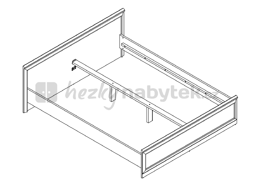 Manželská postel 160 cm BRW Bolden LOZ/160