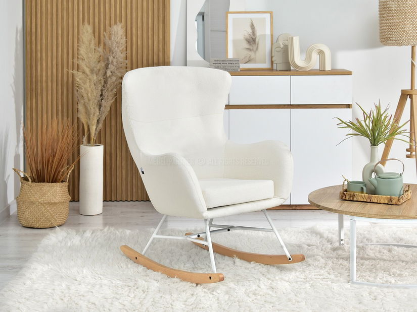 Křeslo Nesí (bílá + buk bílý)