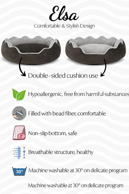 Pelíšek pro domácí zvíře Elsina M (šedá)