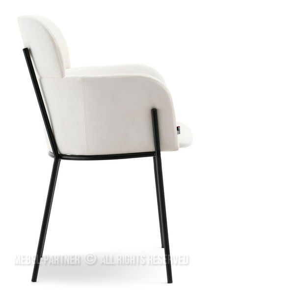 Židle Baggie K (krémová + černá)