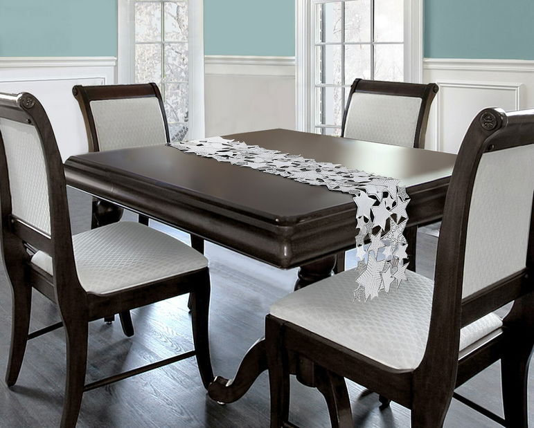 Ubrus 20X160 cm Ida (stříbrná) (1 ks)