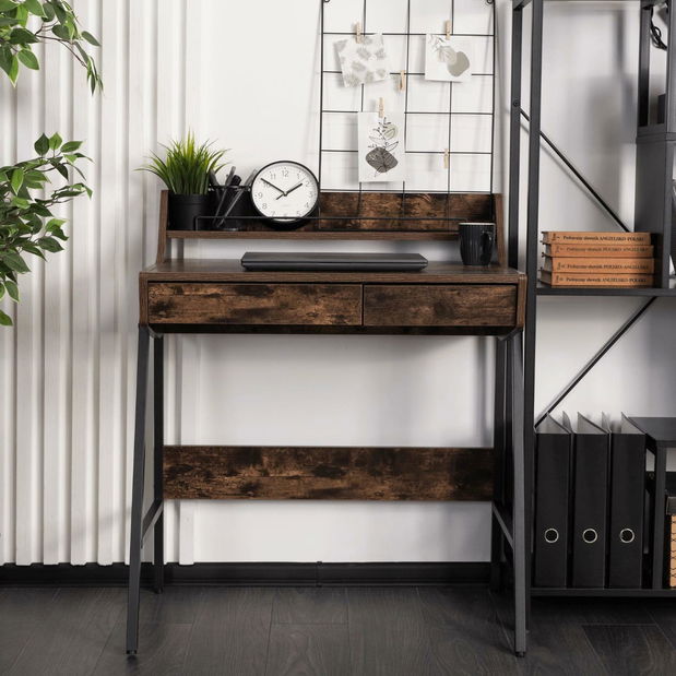 Psací stolek Propulsor (dub rustikal + černá)