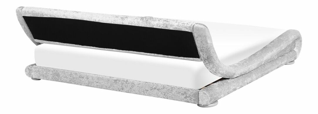 Manželská postel 180 cm Anais (stříbrná) (s roštem) (s úl. prostorem)