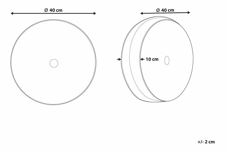 Ozdobný polštář ⌀ 40 cm Udy (šedá)