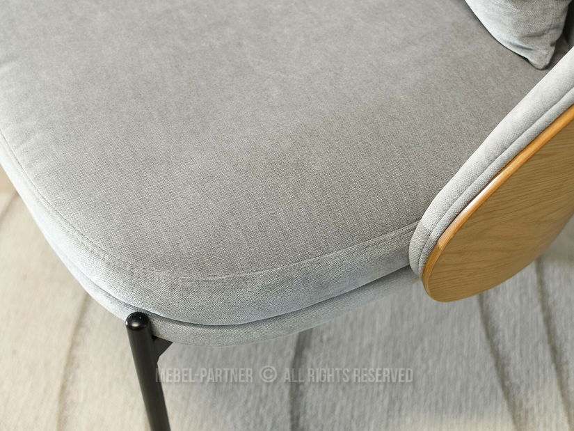 Designové křeslo Antienos (šedá + černá)