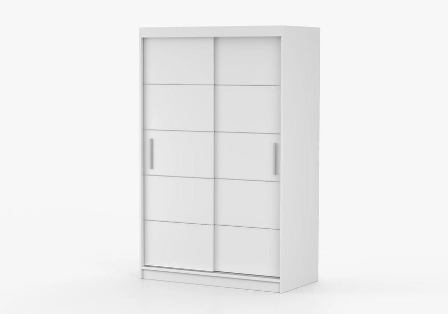 Šatní skříň Nestor 06 (bílá + bílá)