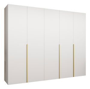 Šatní skříň 250 cm Alice 1 (bílá + zlatá)
