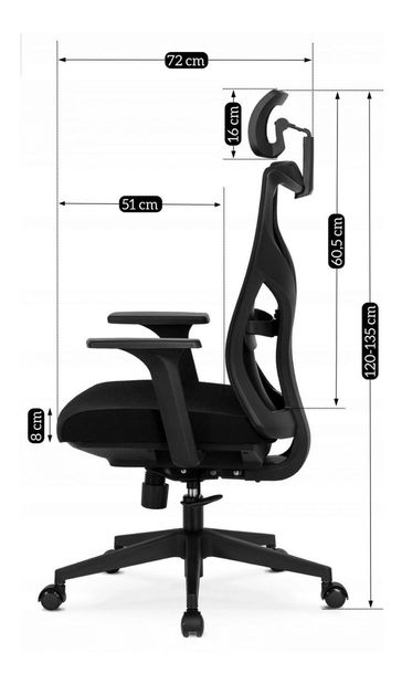 Kancelářské křeslo Salario (černá)