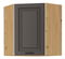 Rohová horní kuchyňská skříňka Sheila GR 58 x 58 GN 72 1F (dub artisan + grafit)