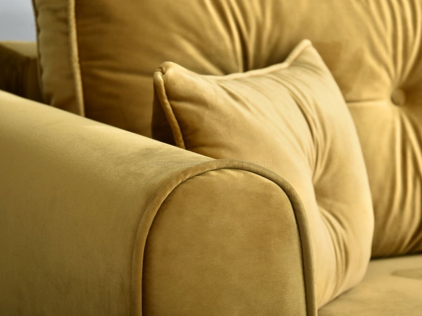 Pohovka dvousedačka Bacteria (zlatá + černá)