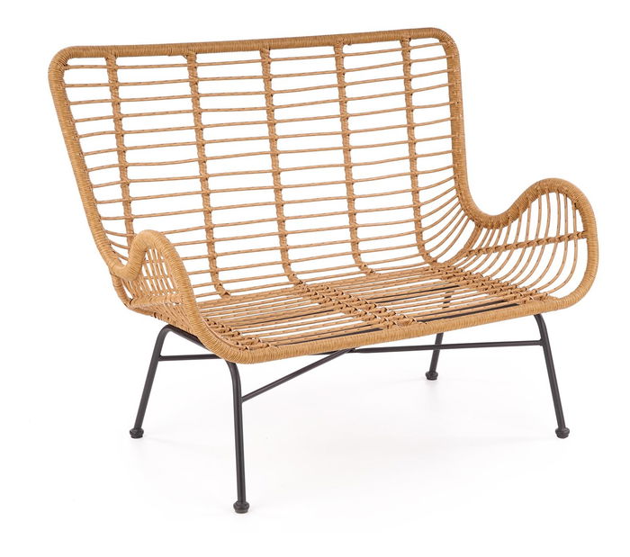 Zahradní pohovka Ikarusio (naturální jasan + černá)