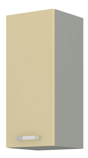 Horní kuchyňská skříňka Kelyn 30 G 72 1F (lesk krémový + šedá)