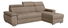 Rohová sedací souprava Sivaro (sivobéžová) (P)