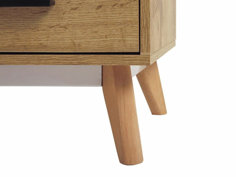 TV stolek/skříňka FLARO (buk + bílá)