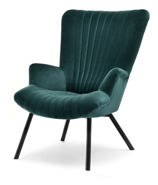 Designové křeslo Lanzaris (zelená + zlatá)