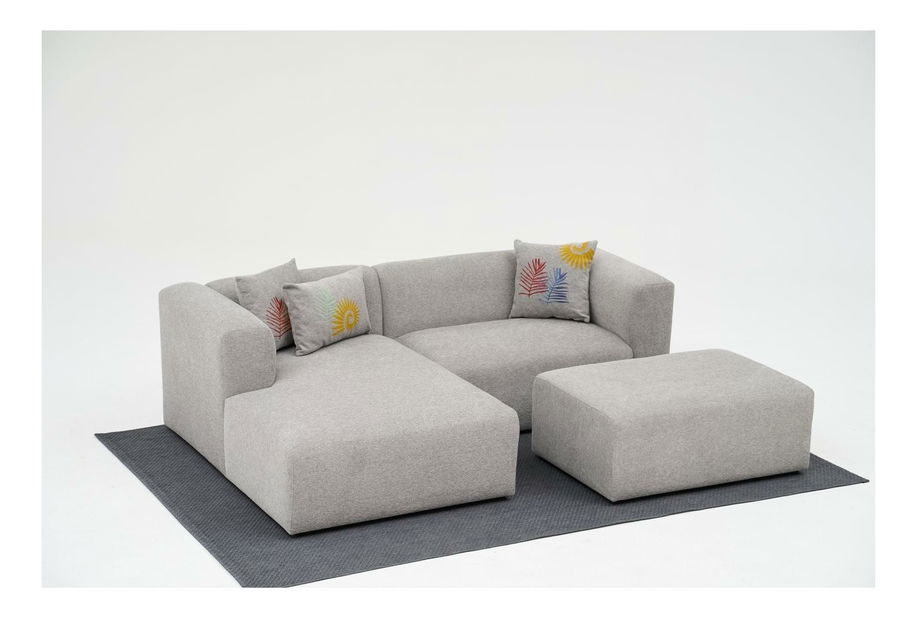 Rohová sedací souprava Lillybeth (L) (světle šedá)