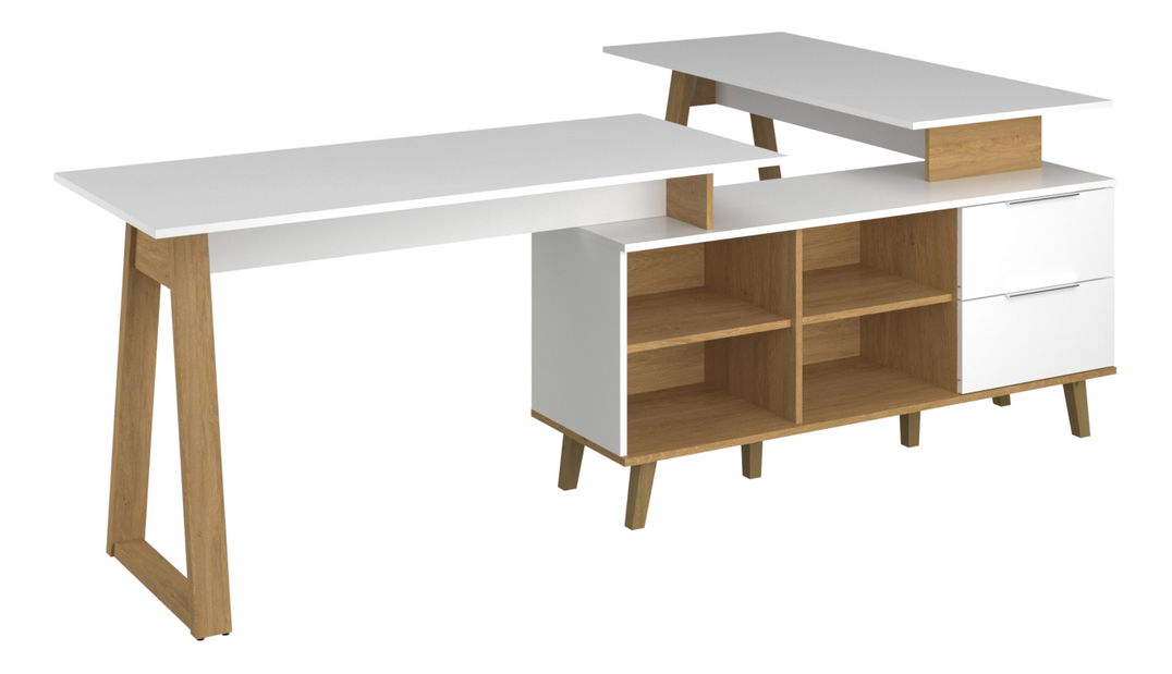 Komoda Nickole 2S/134 (bílá + dub kamenný)