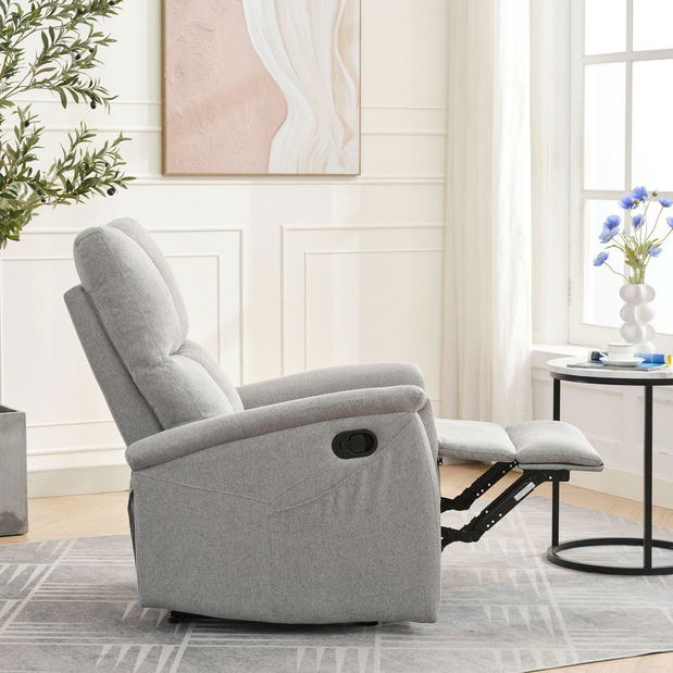 Polohovací křeslo Temor (světle šedá)