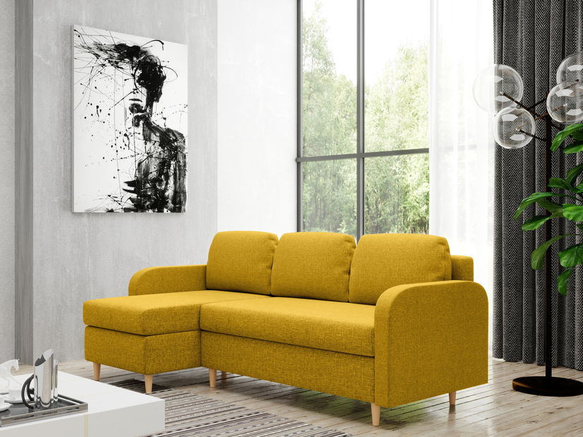 Rohová sedací souprava Marty (L) (hořčicová)