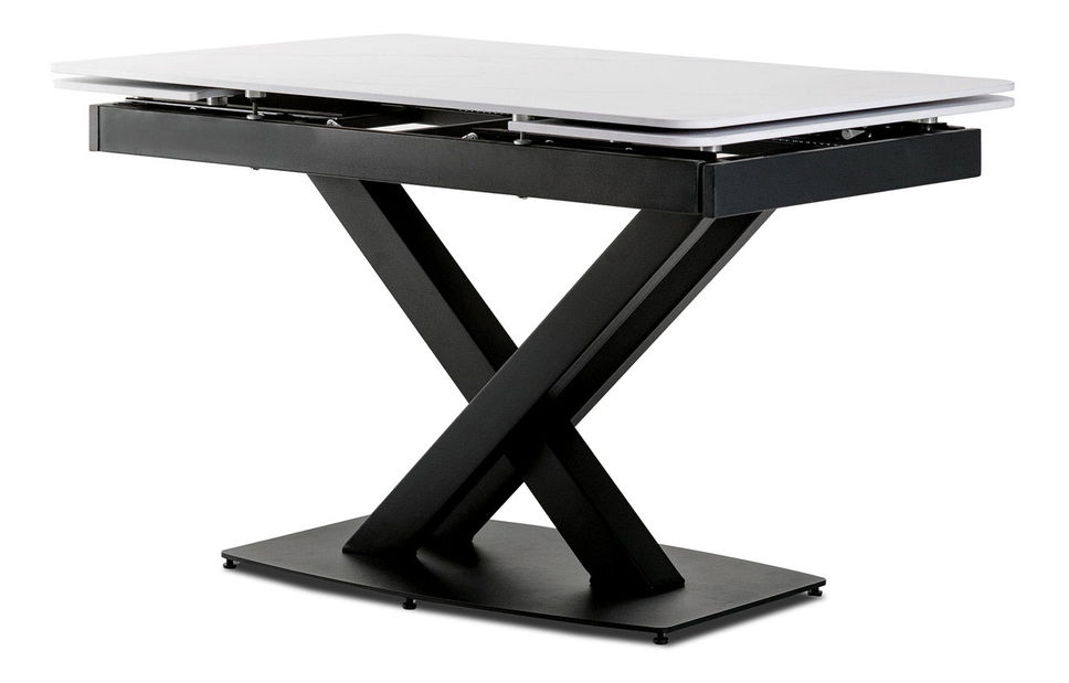Jídelní stůl Hefin-450m-BK (černá + bílá) (pre 4 až 6 osob)