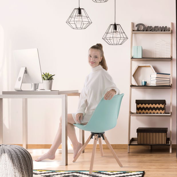 Otočná židle Dolena (mentolová ekokůže)