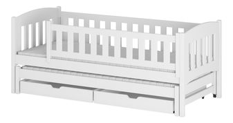 Dětská postel 80 cm Amalia (s roštem a úl. prostorem) (bílá)