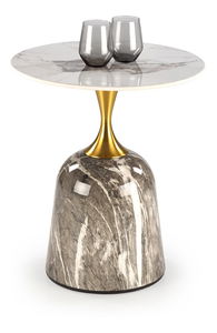 Konferenční stolek Rosalinde (bílý mramor + šedý mramor)