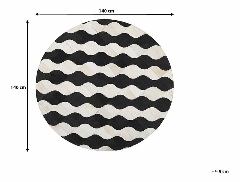 Koberec 140 cm KELYA (černá)