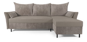 Rohová sedací souprava Goofy (P) (tmavobéžová)