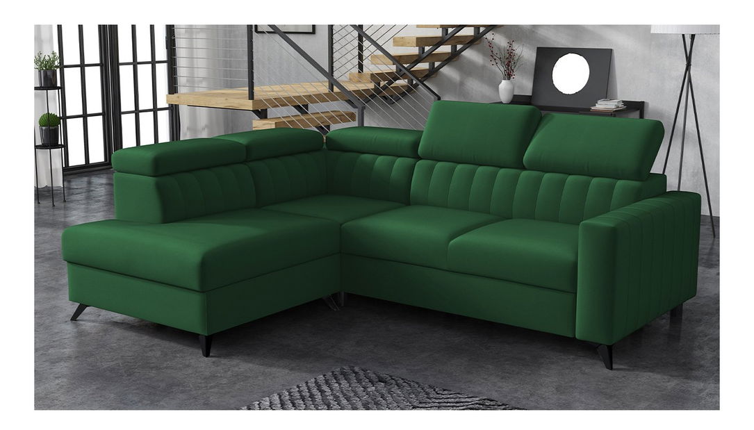 Rohová sedačka Laviosuna 2RRLXP (zelená) (s úl. prostorem) (L)