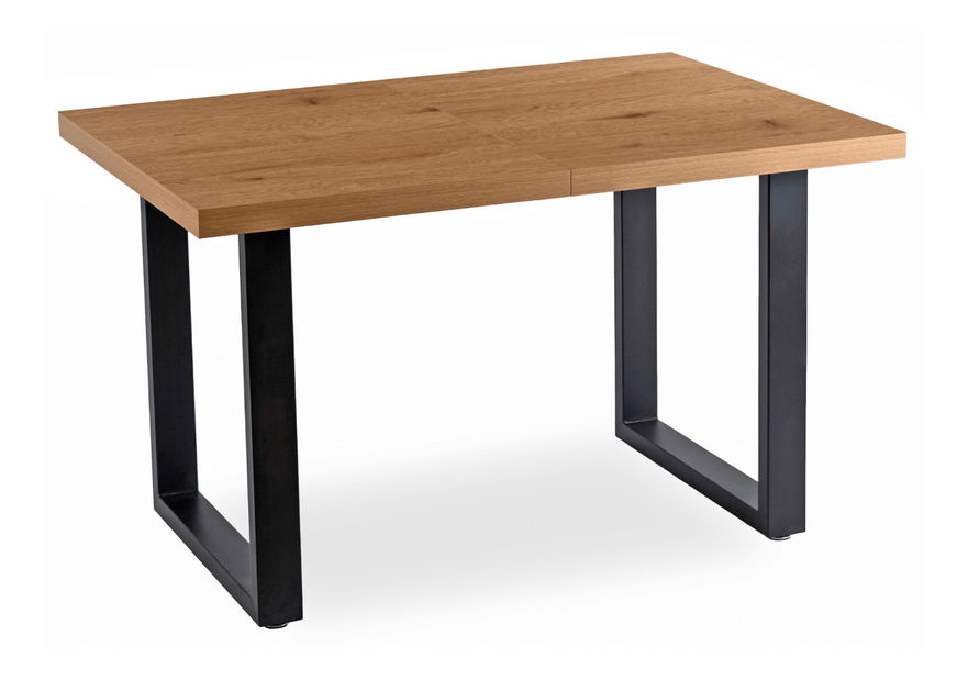 Rozkládací jídelní stůl Tomko (dub zlatý + černá) (pro 6-8 osob)