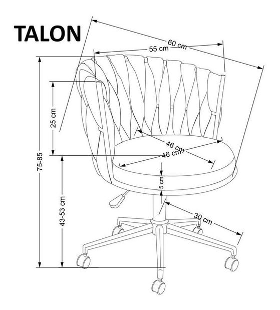 Kancelářské křeslo Talef (šedá)