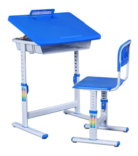 Dětský stolek se židlí Boke tm. modrá 