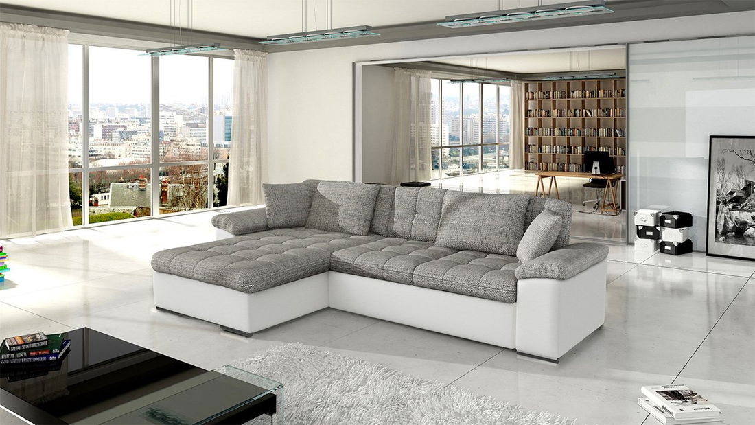 Rohová sedací souprava Dante (medová + béžová)