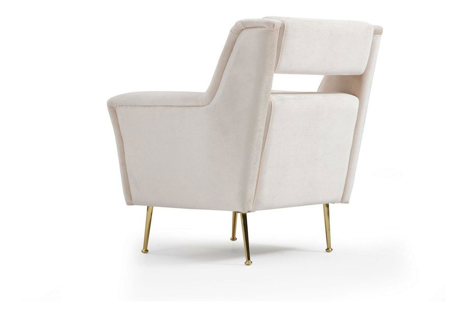 Křeslo Mirosulla (krémová + zlatá)