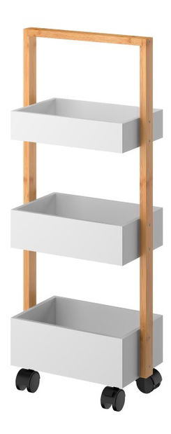 Regál Arlox (bílá + bambus)