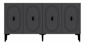 Skříňka Leya (antracit + stříbrná)